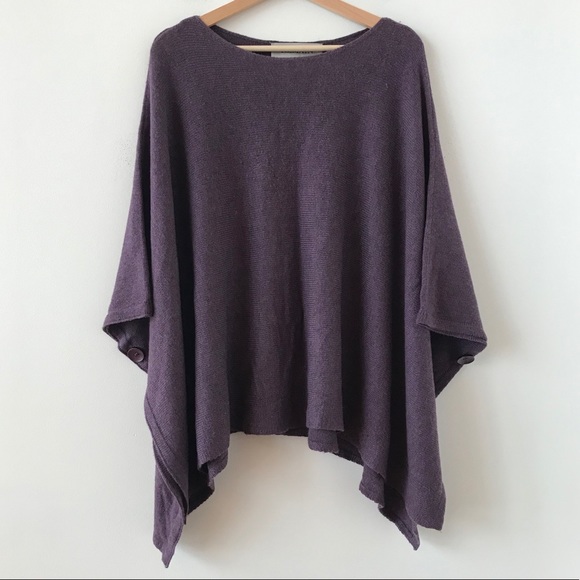 REMAIN purple knit poncho sweater - Picture 2 of 10